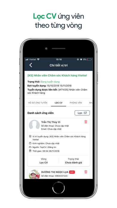 How to cancel & delete TopCV - Nhà tuyển dụng from iphone & ipad 3