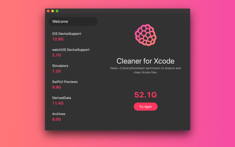 How to cancel & delete cleaner for xcode 1