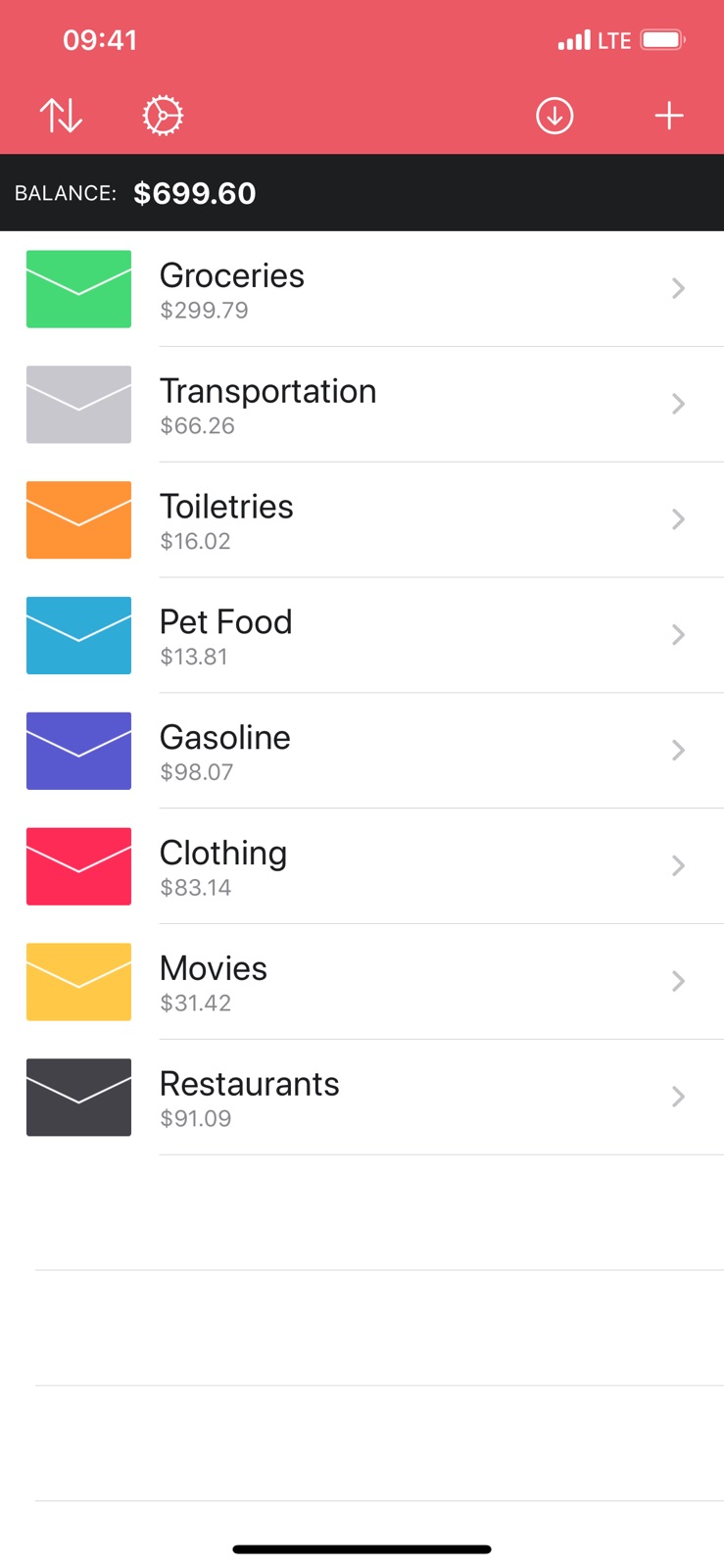 Envelopes: Budget Manager iphone screenshot 1