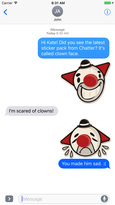 How to cancel & delete Clown Face Sticker Pack from iphone & ipad 3