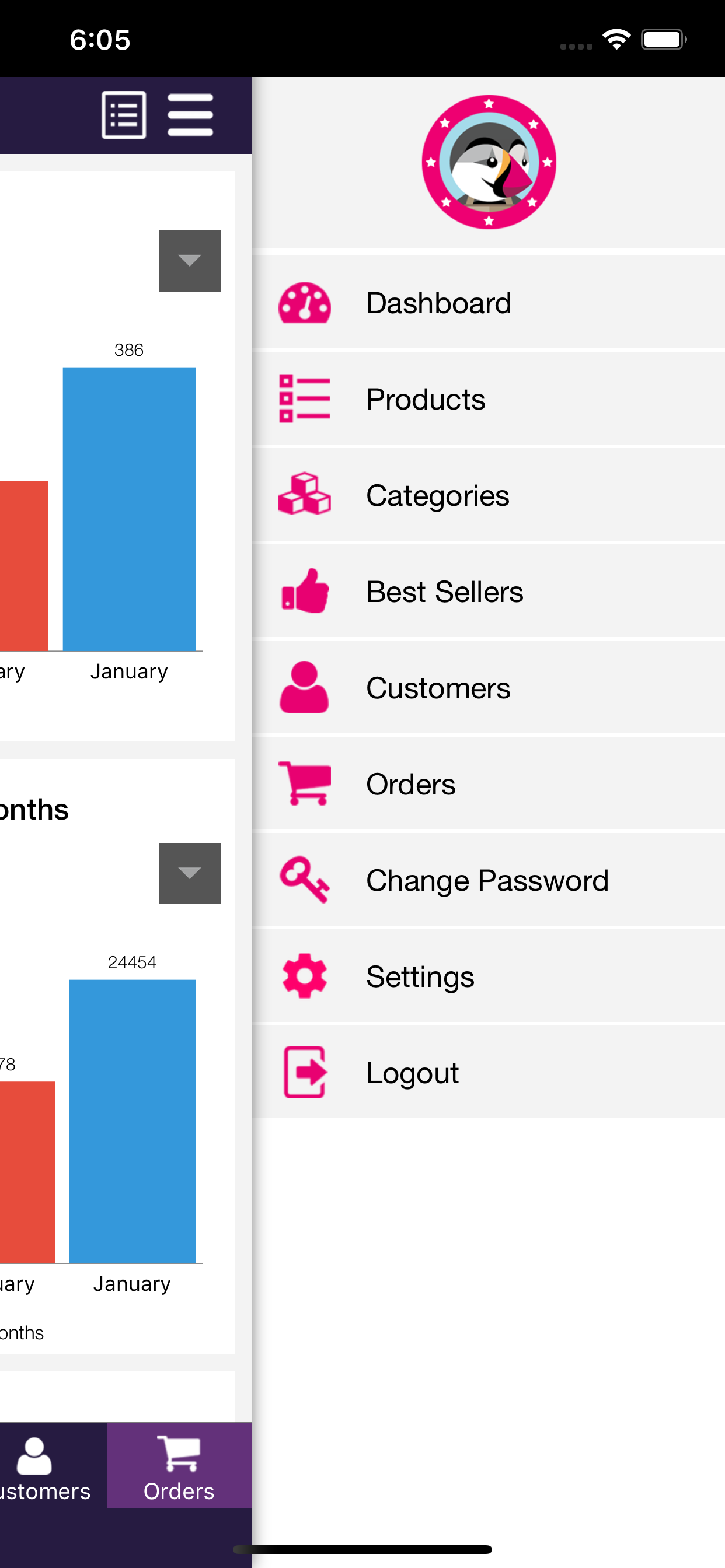 PrestaShop Admin App