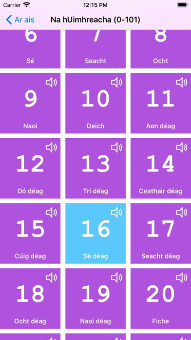 Uimhreacha: Numbers in Irish screenshot 2