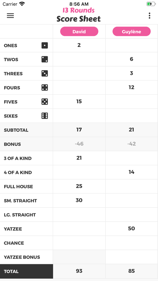 #1. 13 Rounds Score Sheet (iOS) 由: David Colin