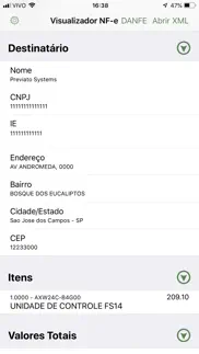 visualizador nf-e iphone screenshot 3