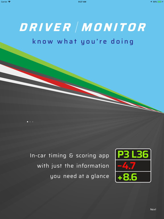 DriverMonitor iPad screenshot 2 - Sports app