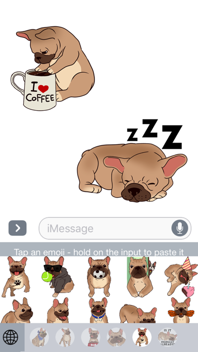 Screenshot #3 pour French Bulldog Emojis Star