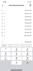 Hours + Minutes Calculator Pro screenshot #1 for iPhone