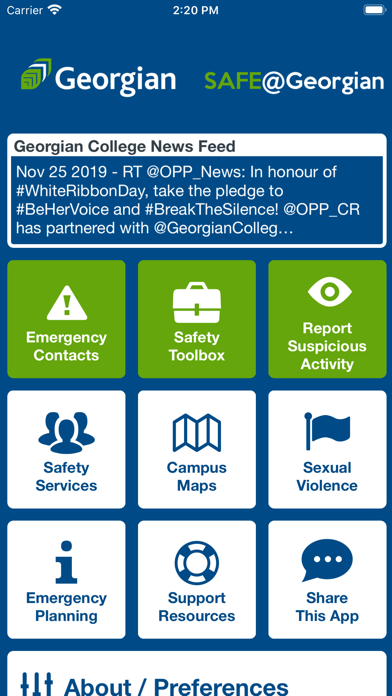Safe@Georgian screenshot
