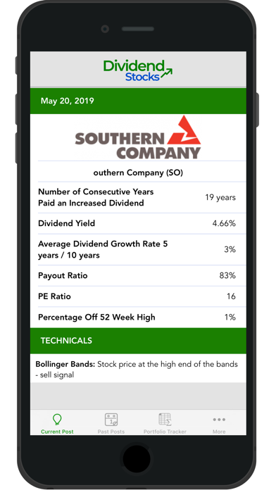 Dividend Stocks Screenshot
