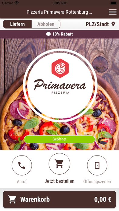 Screenshot #1 pour Pizzeria Primavera Rottenburg