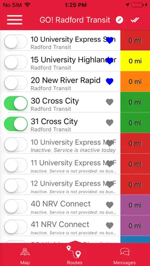 Passio GO! RadfordTransit iPhone Screenshot 1
