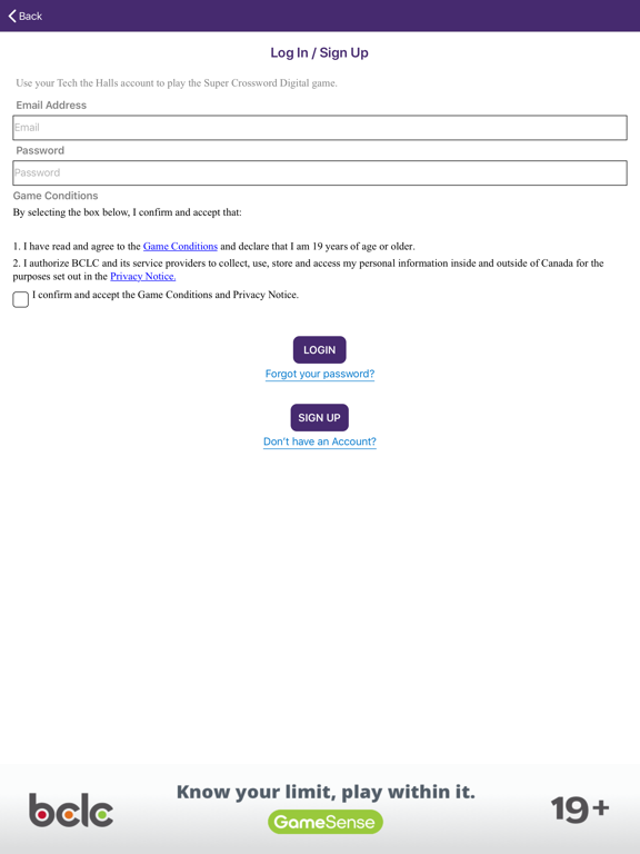 BCLC Super Crossword iPad screenshot