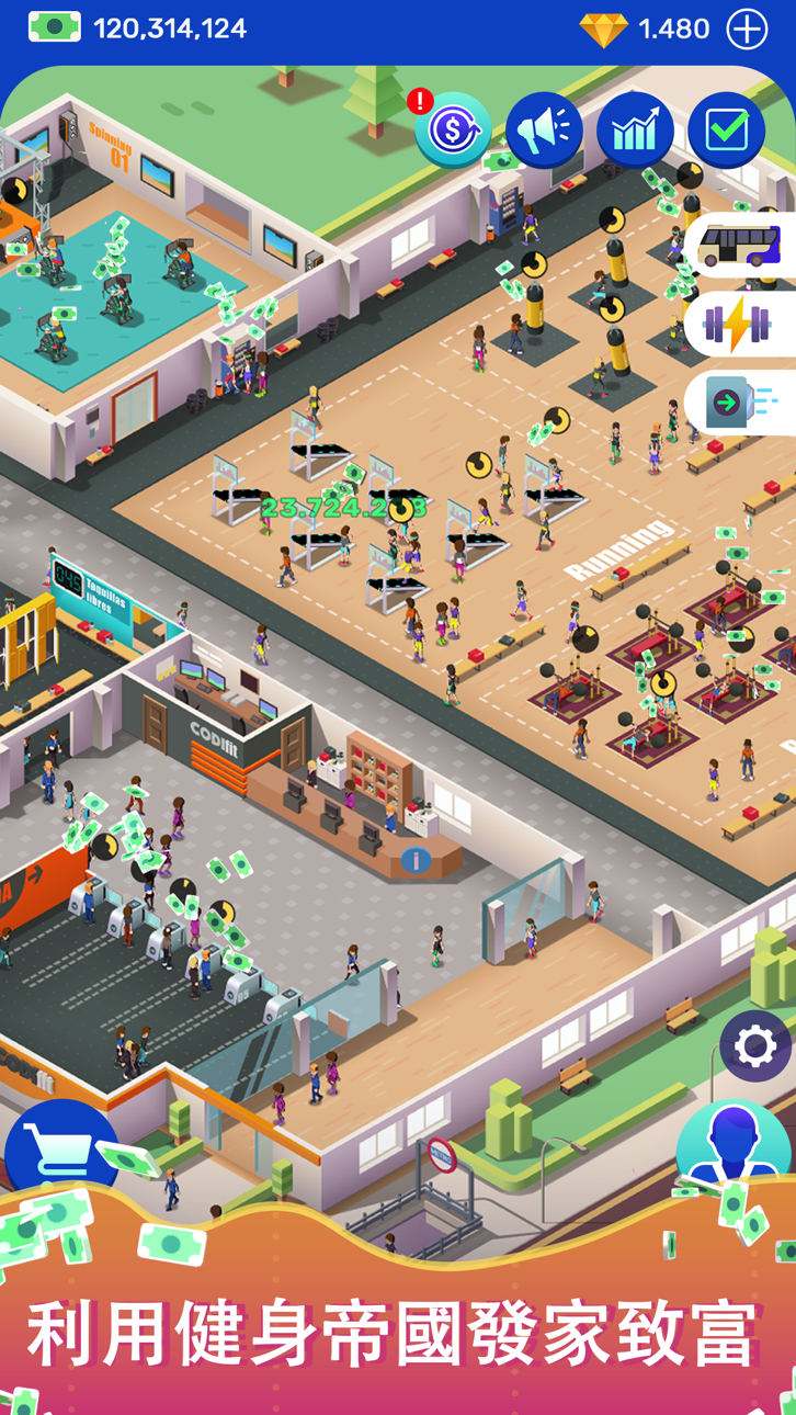 Idle Fitness Gym Tycoon - Game Hack screenshot 2 - iOS game interface