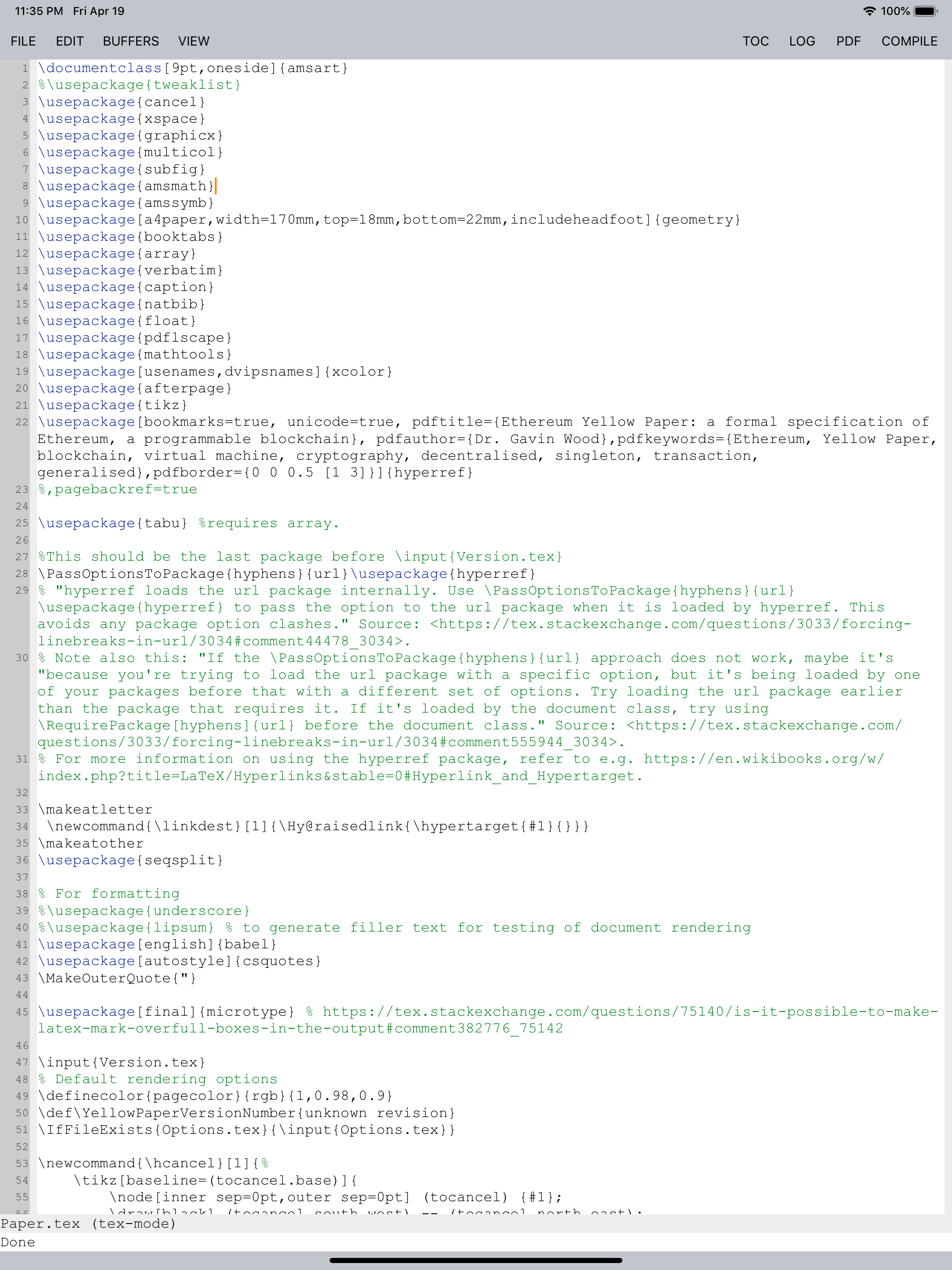 TeX Writer - LaTeX On The Go