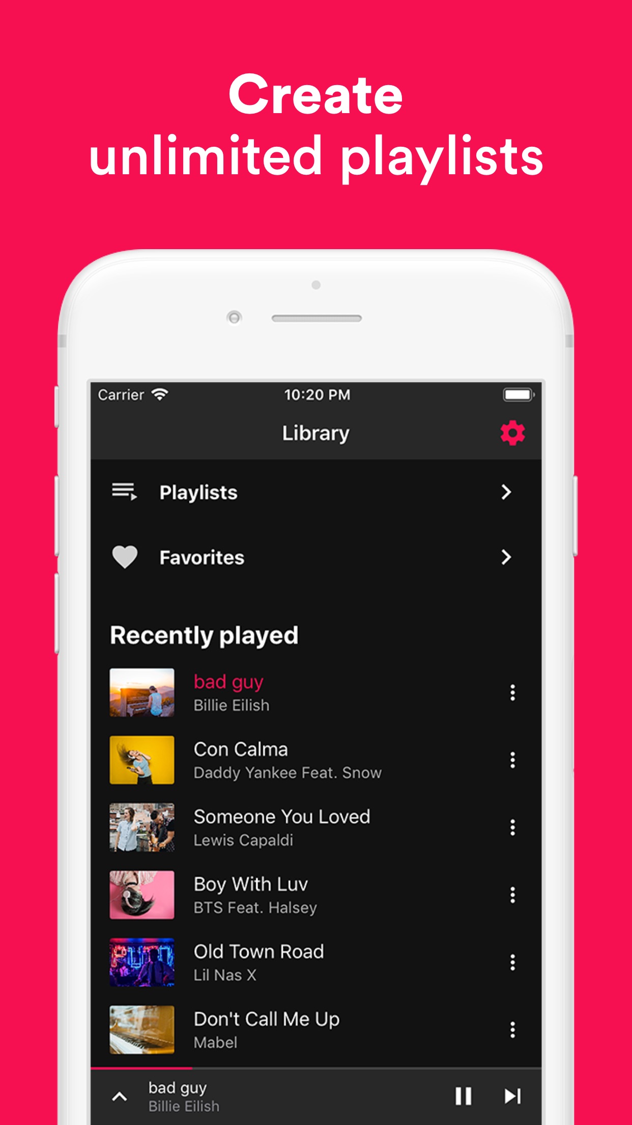 Screenshot 2 of Music Player ‣