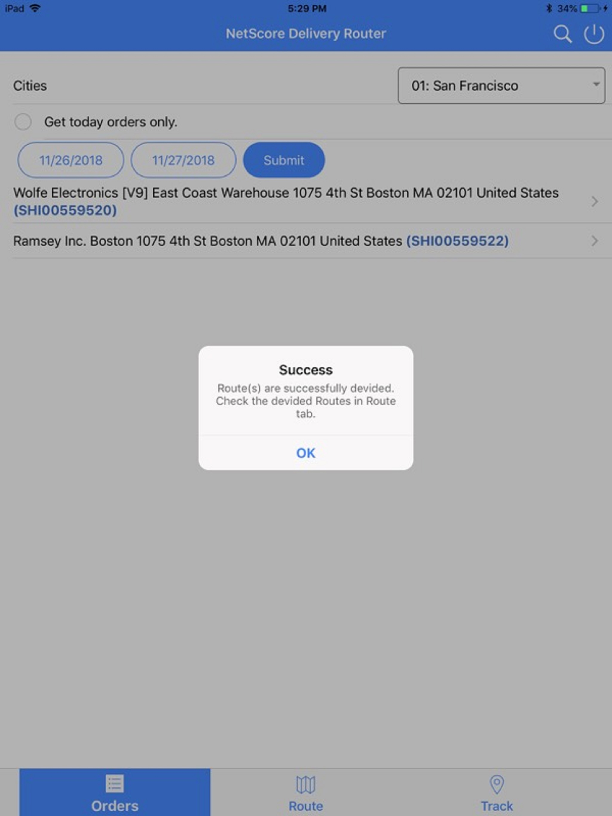 NetScore Delivery Routing