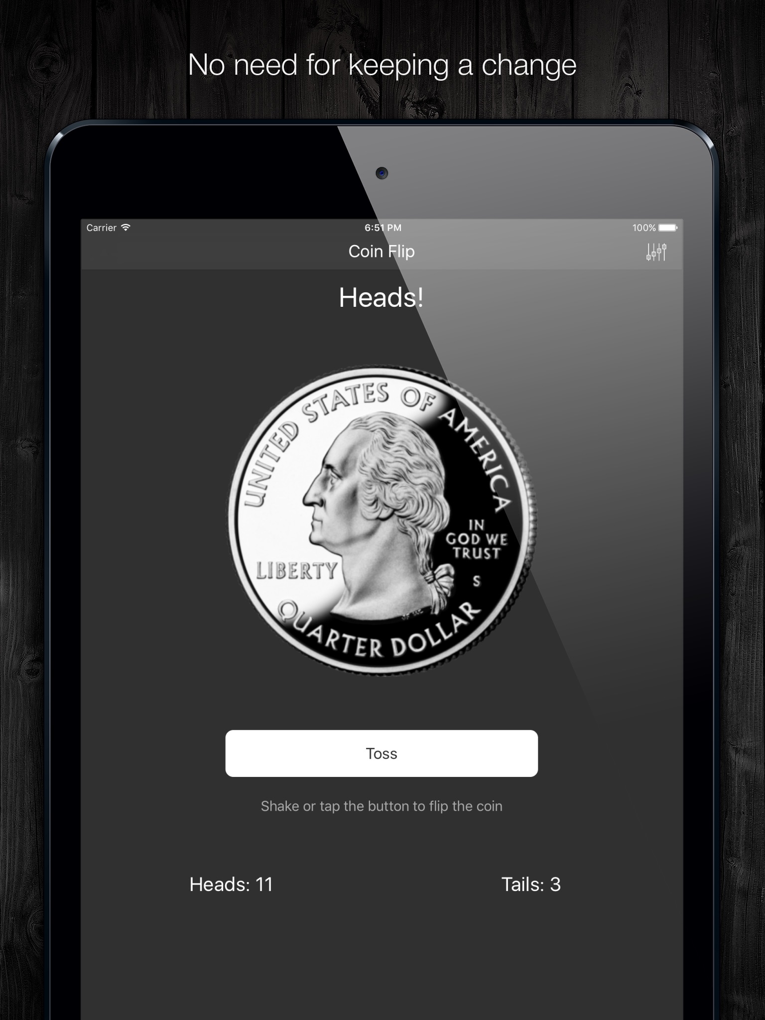 Coin Flip-Simple coin toss sim screenshot 2