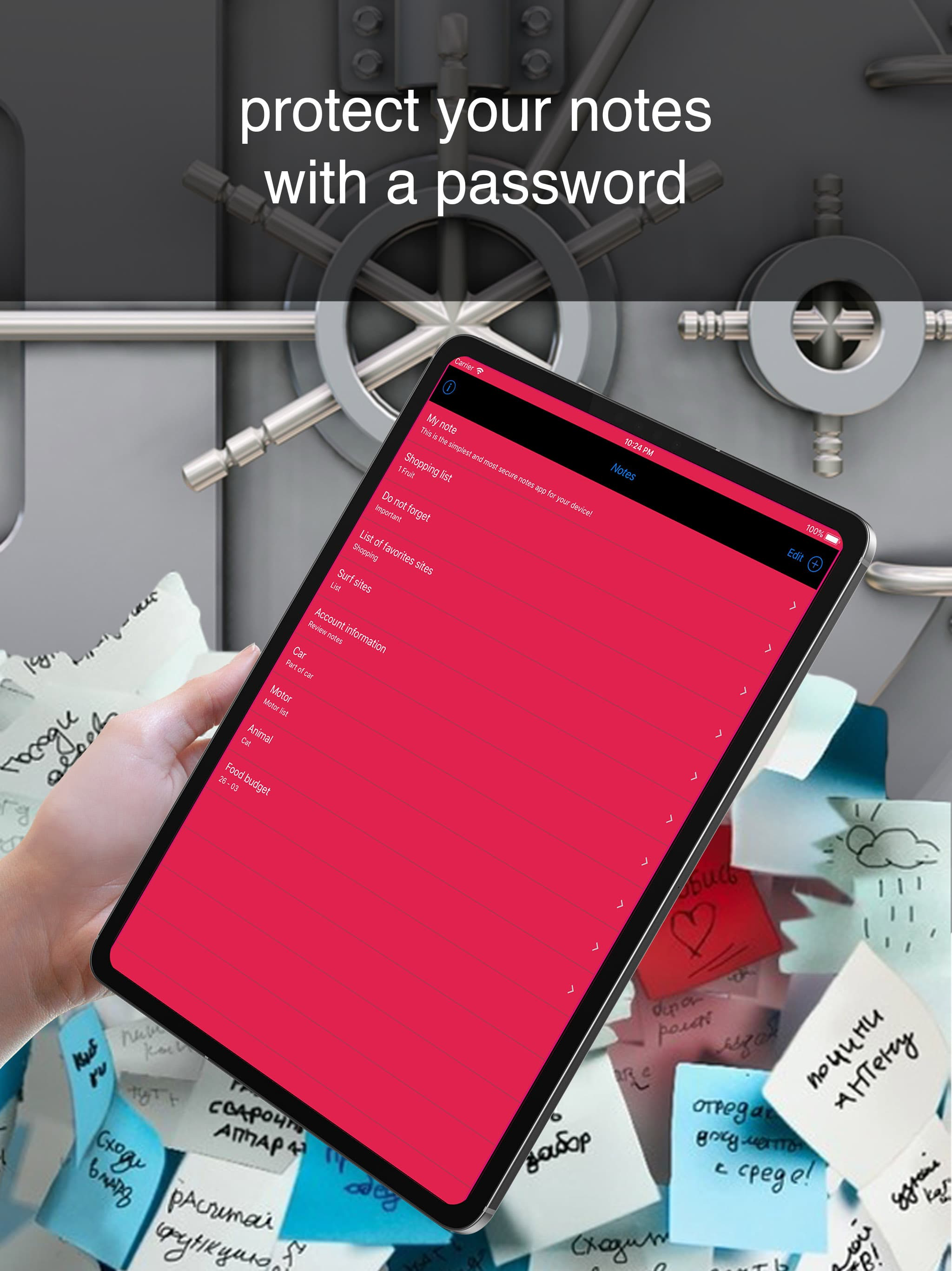 Secure Notes - Memo and lists