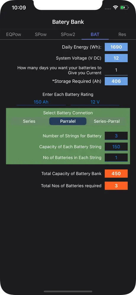 PV Calculator - off grid
