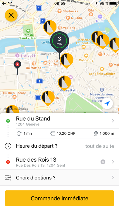 Taxiphone Genève Screenshot