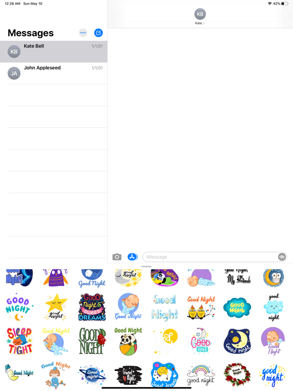 Good Night Emoji Stickers iPad screenshot