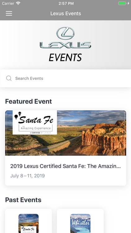 Lexus Events App