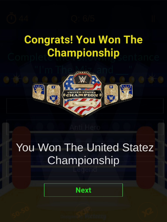 World Wrestling Quiz 2020 iPad screenshot