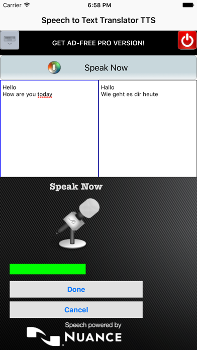 Screenshot #2 pour Speech2Text TTS Translator