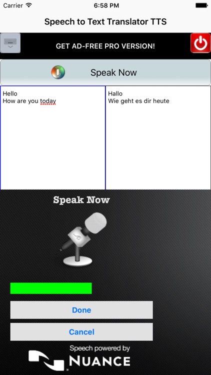Speech2Text TTS Translator