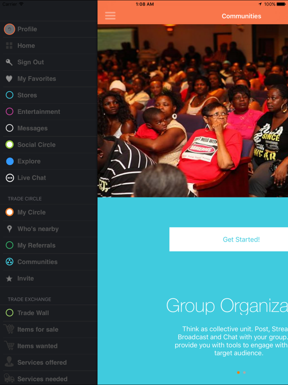 Black Trade Circle iPad screenshot 5 - Social Networking app