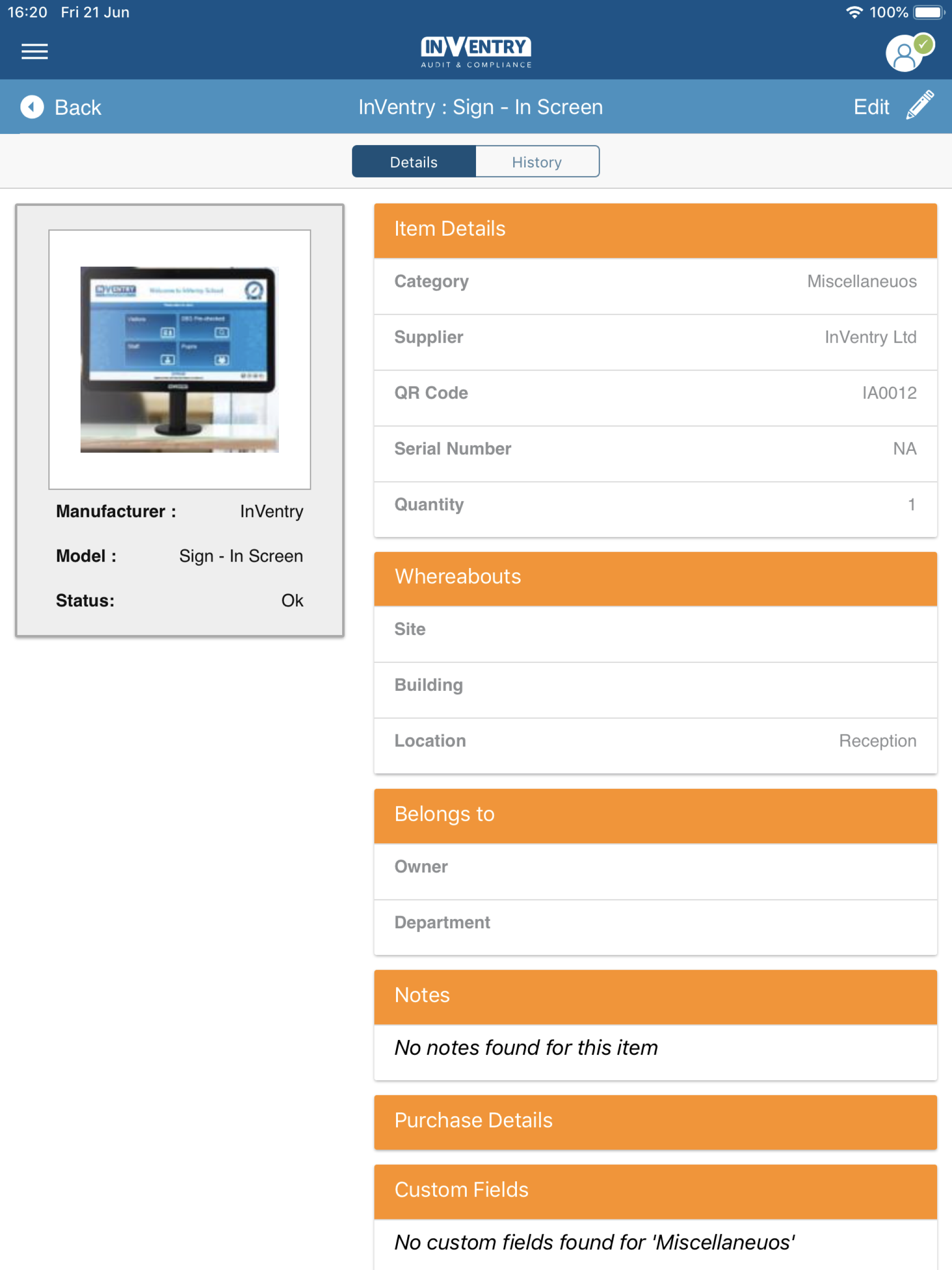 InVentry Audit
