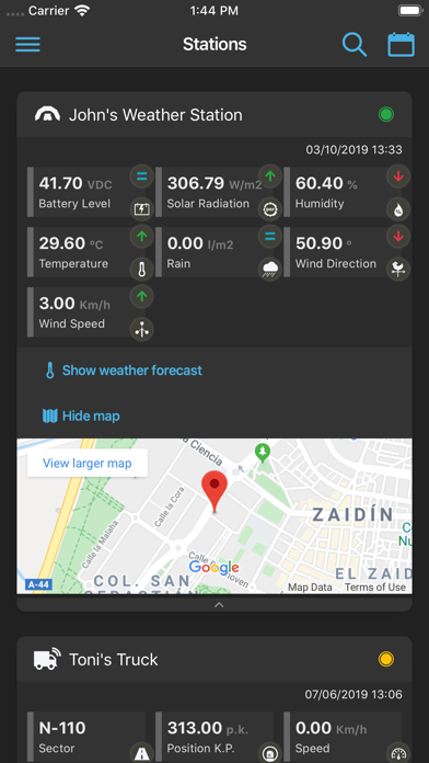 Nazaríes IoT Screenshot