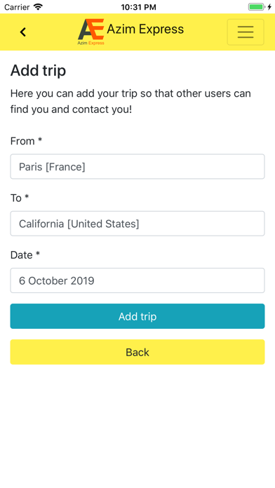 Azim Express iPhone screenshot 8 - Travel app