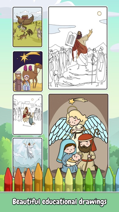 Bible coloring book game Screenshot