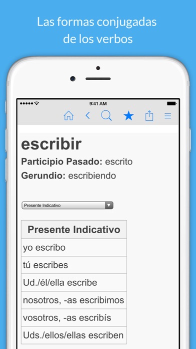 Diccionario español. Screenshot