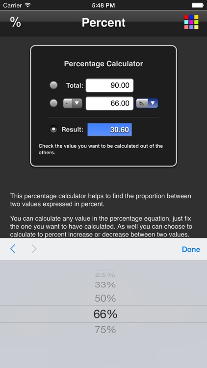 Percentage screenshot-4