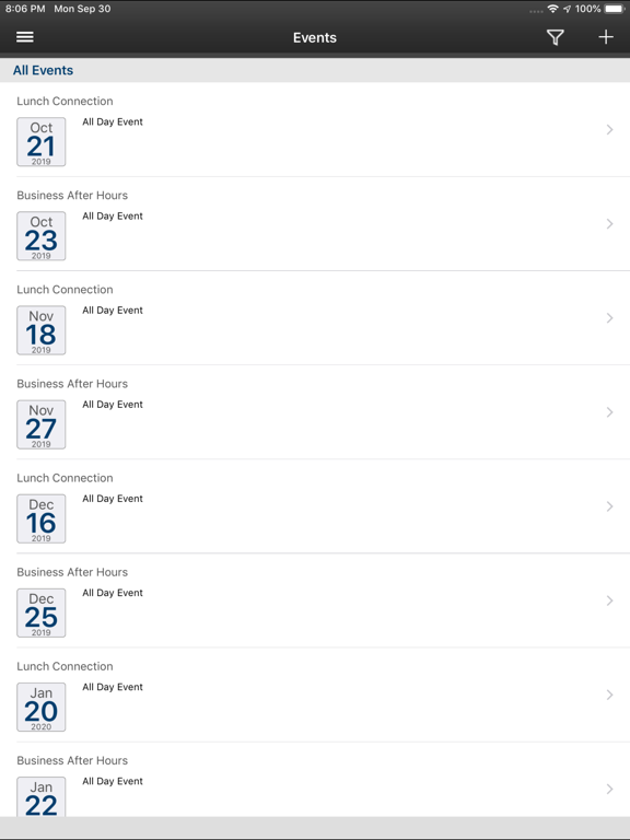 MemberZone iPad screenshot