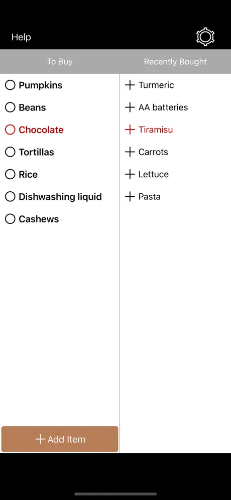 Healthy Shopping List