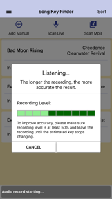 Song Key Finder screenshot