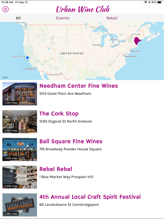 The UWC iPad screenshot 4 - Food & Drink app