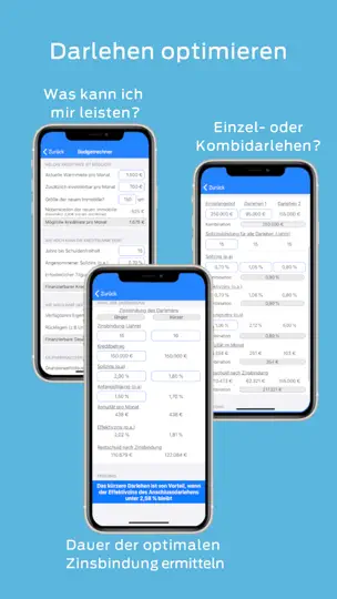 Screenshot von Hypothekenrechner HypoPlaner auf dem iPhone 6