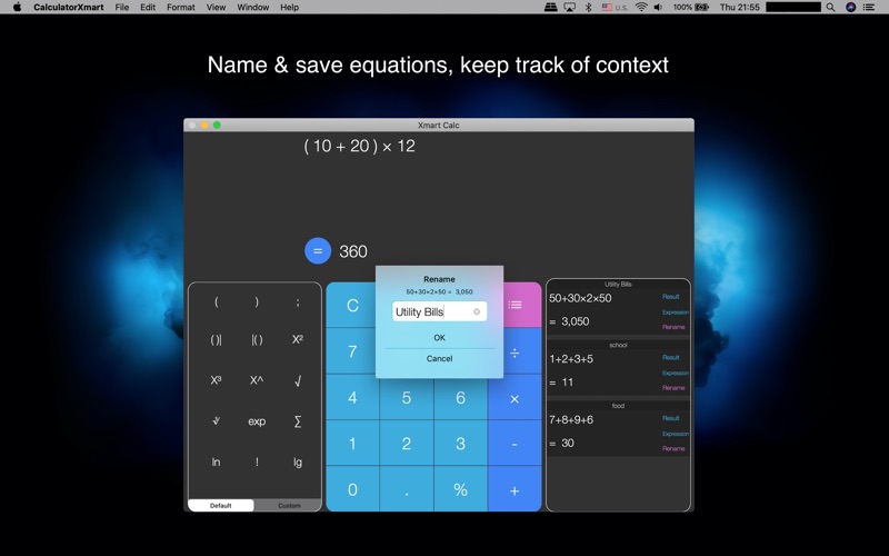 Screenshot #2 pour Xmart Calculator Mini -Desktop