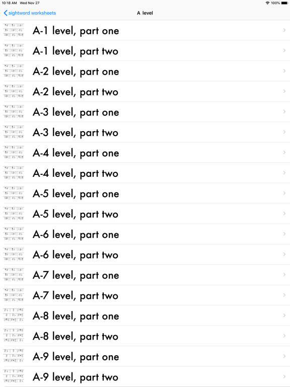 Sightword Worksheets app screenshot 2