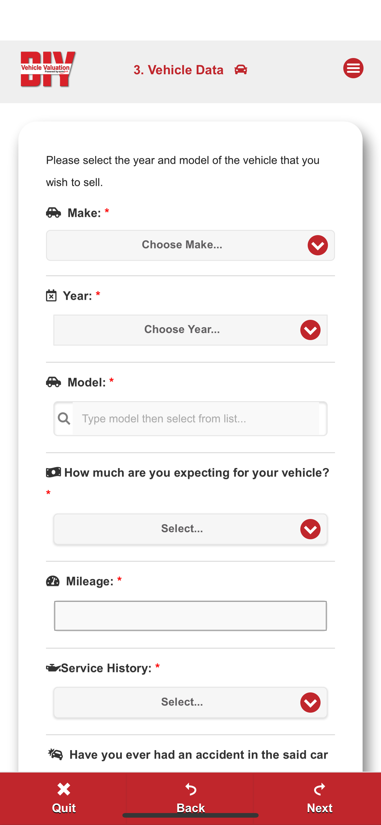 Autobid DIY Valuation screenshot 3
