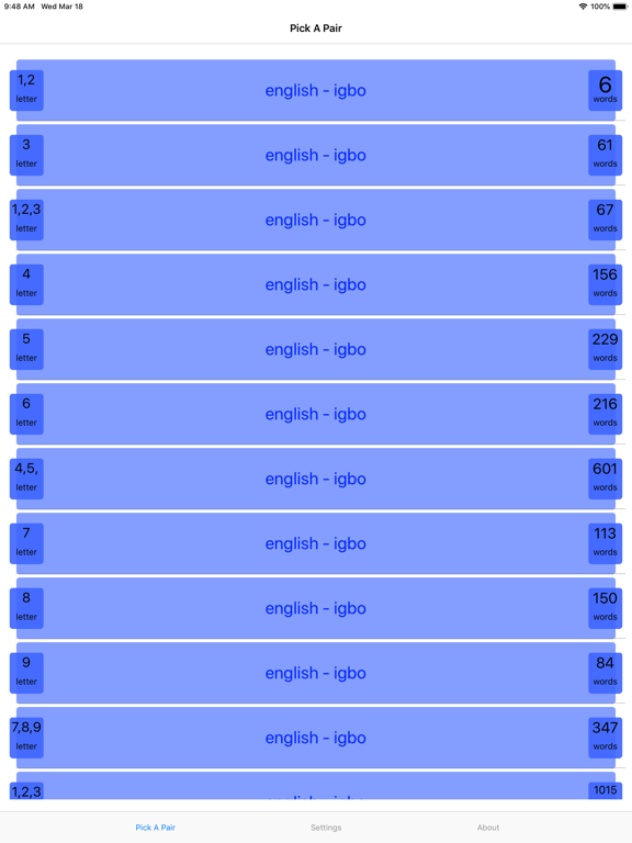 Screenshot #4 pour PickAPair Igbo - English