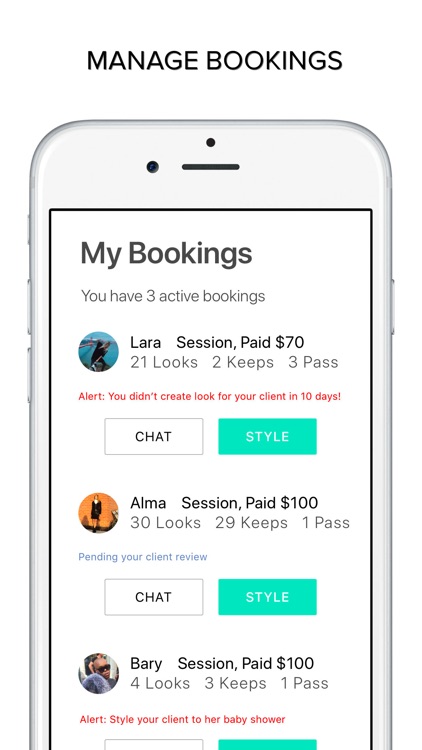 Styling App for Wishi stylists