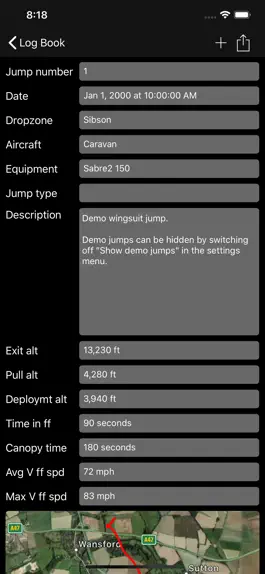 Game screenshot Skydive Logger apk