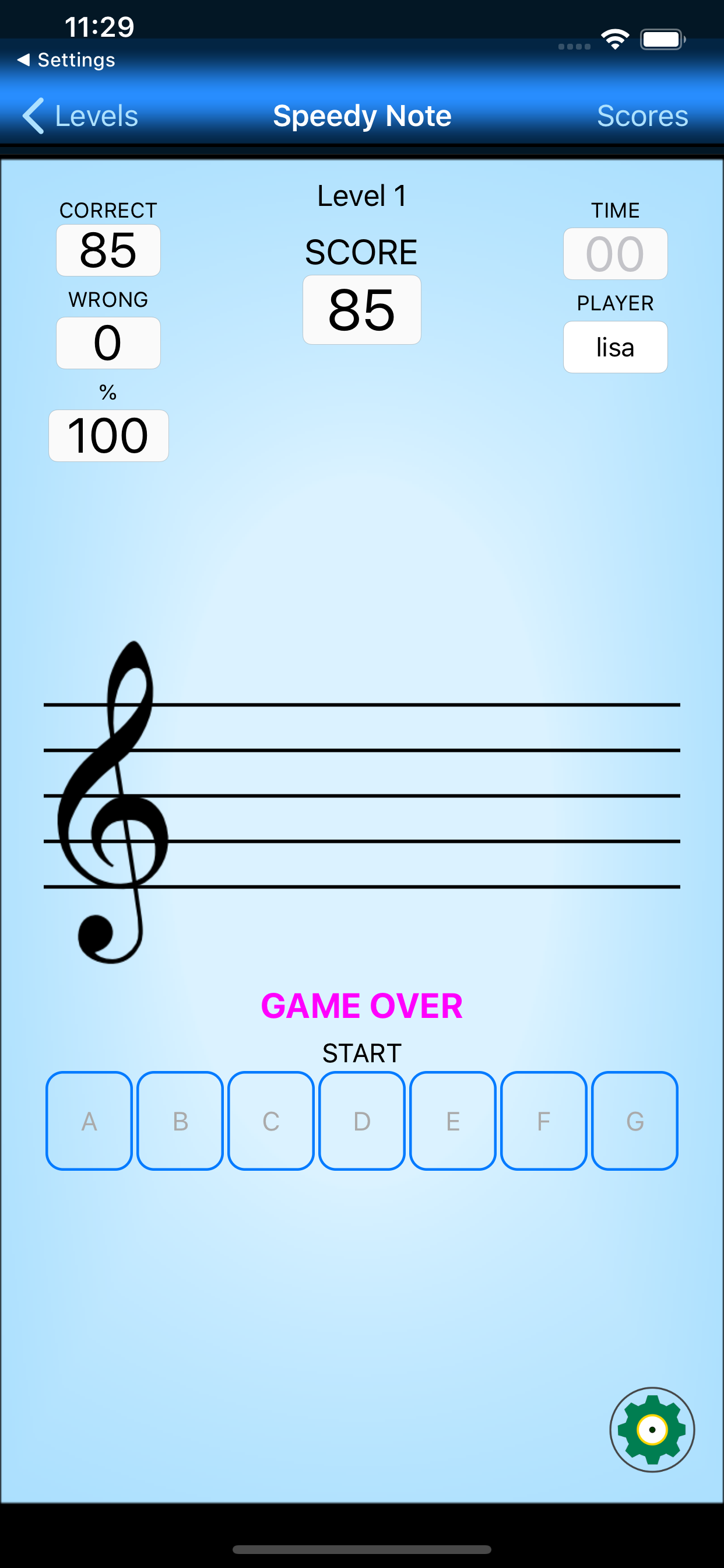 Speedy Note: Treble Clef