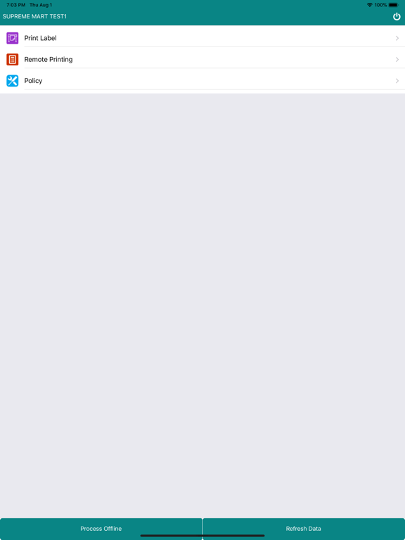 AEPOS Printing iPad screenshot