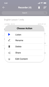 Voice recorder: Audio editor screenshot